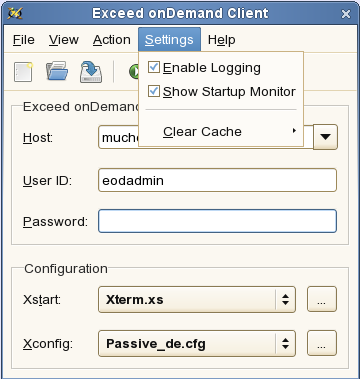 Client - Einstellungen