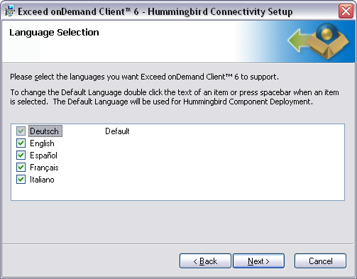 EoD Sprachunterst�tzung