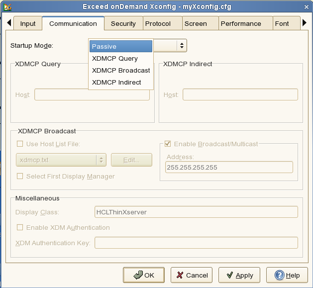 Xconfig - Communication