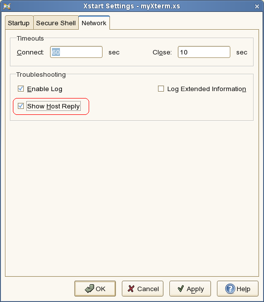 Xstart - Einstellungen