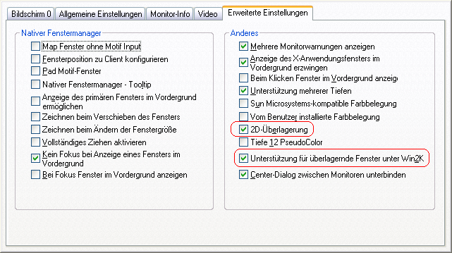 Weitere Performace-Einstellungen