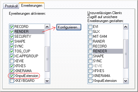 Xconfig - Extensions